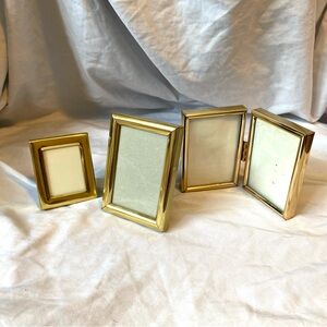Elegant Gold and Silver Mini Photo Frames Set